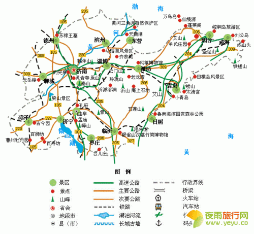 山东旅游线路