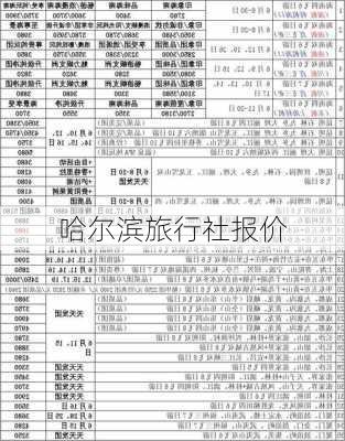 哈尔滨旅行社报价