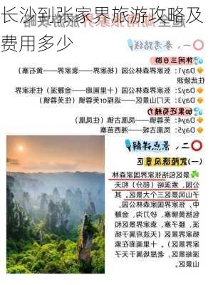 长沙到张家界旅游攻略及费用多少