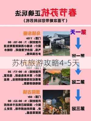 苏杭旅游攻略4-5天