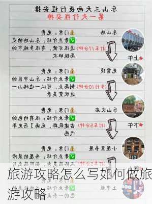 旅游攻略怎么写如何做旅游攻略