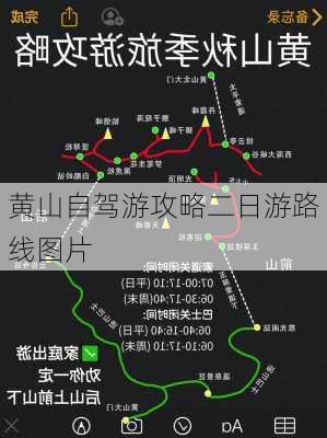 黄山自驾游攻略二日游路线图片