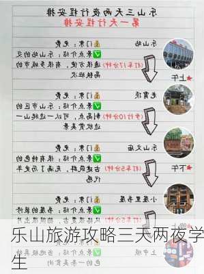 乐山旅游攻略三天两夜学生