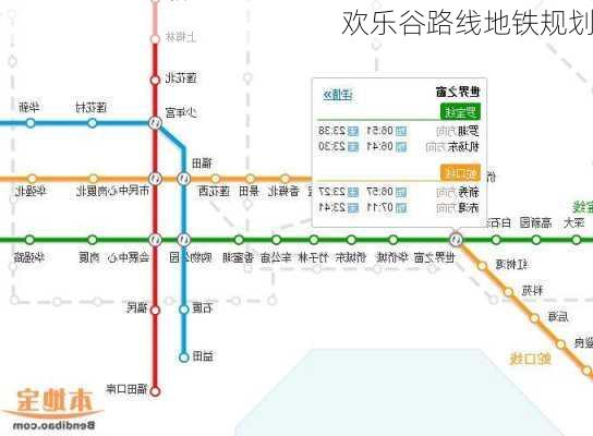 欢乐谷路线地铁规划