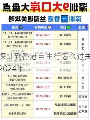 深圳到香港自由行怎么过关2024年