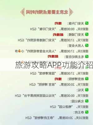 旅游攻略APP功能介绍