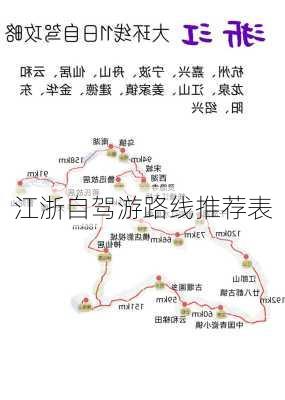 江浙自驾游路线推荐表