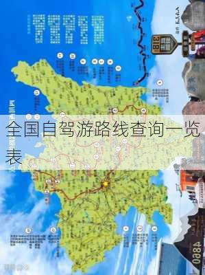 全国自驾游路线查询一览表