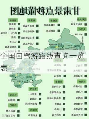 全国自驾游路线查询一览表