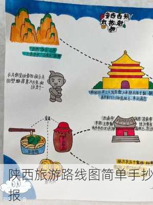 陕西旅游路线图简单手抄报