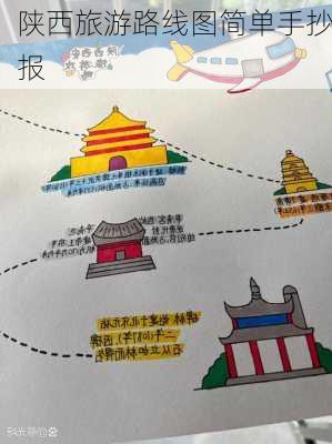 陕西旅游路线图简单手抄报