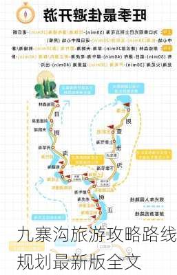 九寨沟旅游攻略路线规划最新版全文