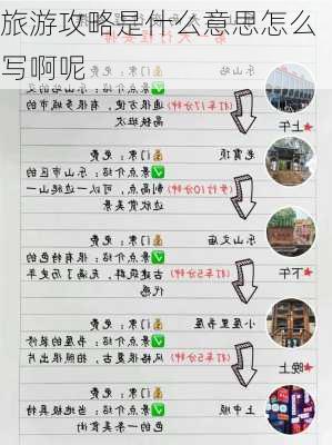 旅游攻略是什么意思怎么写啊呢