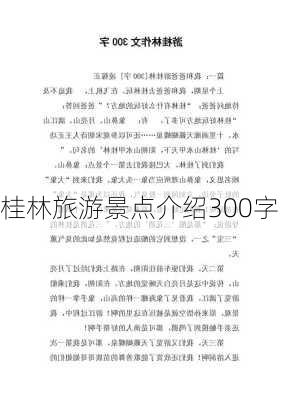 桂林旅游景点介绍300字