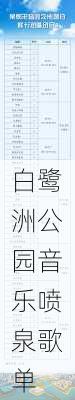 白鹭洲公园音乐喷泉歌单