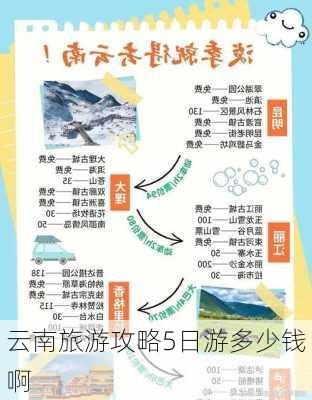 云南旅游攻略5日游多少钱啊