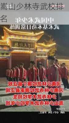 嵩山少林寺武校排名