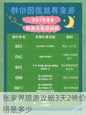 张家界旅游攻略3天2晚价格是多少